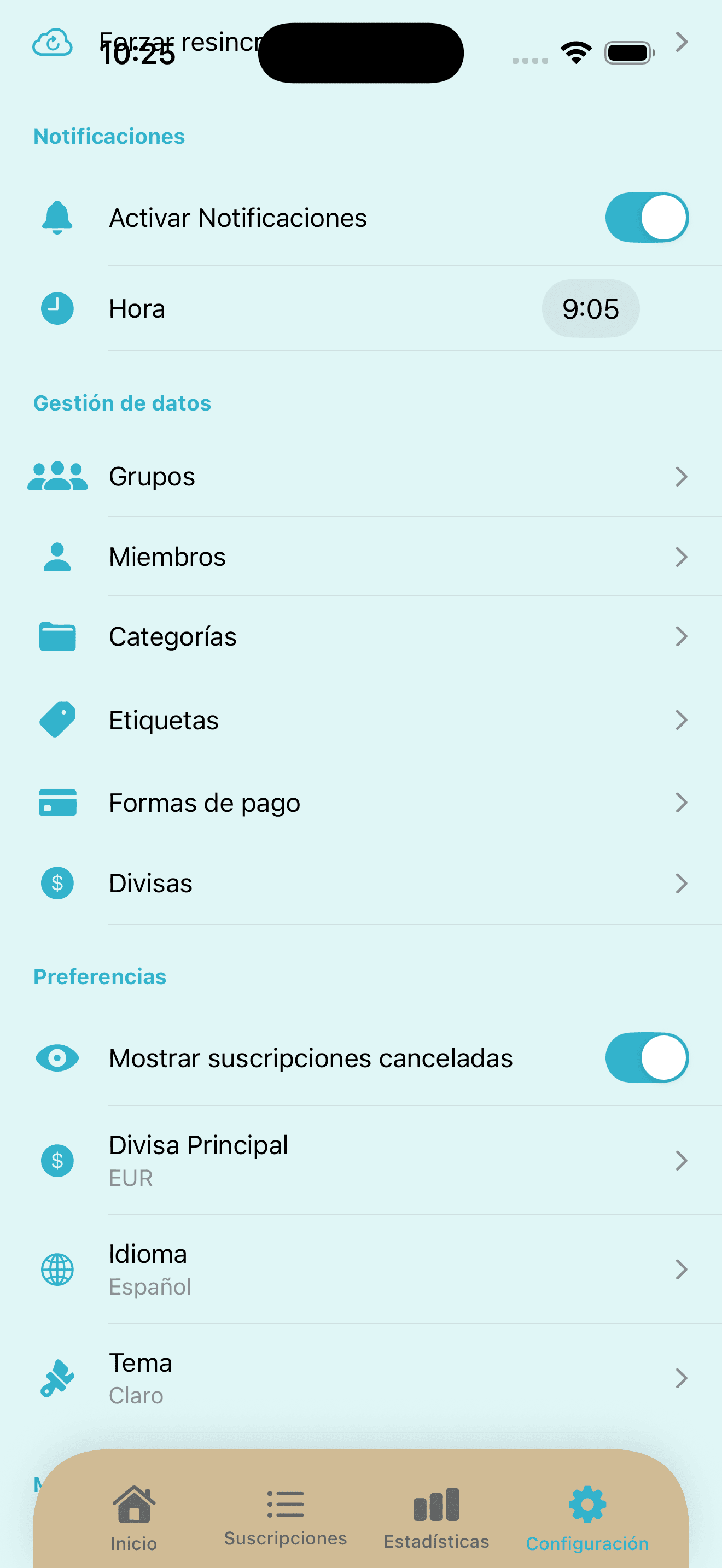 Tema personalizable